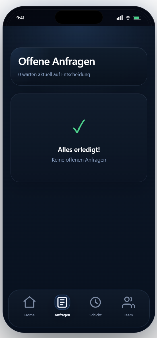 Alles erledigt: Keine offenen Anfragen